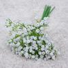 Flor Artificial Borracha Macia Gipsofila Branca 10 Galhos Buquê Escrito à Mão Flor de Plástico Flor Artificial Exibição Doméstica Decoração de Casamento