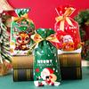 Bolsa de dulces navideños bolsa de regalo para envolver 50 cordón de cinta bolsa de manzana orejas de conejo bolsillo corsé punto