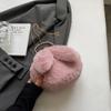 Bolso de peluche para mujer, otoño e invierno 2023, nuevo diseño de nicho, bolso bandolera con cadena, bolso redondo pequeño y peludo portátil para mujer