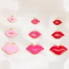 Popular Transfronteiriço Acessórios Lábio Vermelho DIY Brincos Colar Pingente Design de Nicho Vendas Diretas de Fábrica