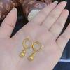 Moda pendientes de calabaza que no se decoloran pendientes pendientes pendiente de calabaza de la suerte pendientes de acero de titanio dorados 2024 nuevo