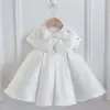 Vestido Infantil Cumpleaños Verano Blanco Versátil Chal Niña Pequeña Atuendo de Presentación con Chaqueta de Vestido de Princesa