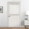 Cortina de Porta de Gaze com Textura de Linho Cor Sólida Minimalista Estilo Europeu e Americano, Divisória Semi-Blackout, Cortina Curta Pronta, Não Requer Furação