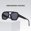 2024 Nuevas gafas de sol de doble haz irregulares transfronterizas europeas y americanas, gafas de sol de moda de Internet, gafas de moda retro personalizadas