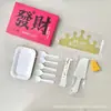 Caixa de Presente da Fortuna de Alta Qualidade Utensílios de Mesa para Bolo Conjunto Cinco em Um Atacado de Panificação Conjunto Espesso Descartável de Garfo Faca Prato