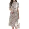 Vestido de Seda de Lunares 2026 Verano Nuevo Estilo Estilo Francés Ropa para Mujer Manga Corta Longitud Media Vestido de Seda de Morera