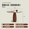 Mesa de comedor plegable de pizarra, convertible en mesa redonda, nuevo diseño para apartamentos pequeños, con estilo de mediados de siglo con piedra natural y madera maciza