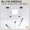 Tendedero de ropa de manivela para balcón, poste elevable para secar ropa, doble poste fijo, tendedero automático para uso doméstico, manual, montado en la parte superior, ropa de enfriamiento