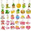 Novo Chaveiro Pingente de Pintura de Diamante para Feriado Cheio de Diamantes Pacote de Material Infantil Feito à Mão Pingente de Decoração