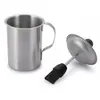 Amazon Explosivo Olla de Aceite de Acero Inoxidable con Cepillo Integrado Botella de Cepillo de Aceite de Silicona Olla de Aceite para Barbacoa con Cepillo