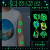 Jogos Escolares Esportes Tatuagem Luminosa Adesivos Cor Fluorescente À Prova D'água Longa Duração Braço de Crianças Adesivos Luminosos de Competição