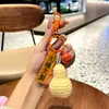 Colgante de peluche tejido a crochet cosas buenas suceden lana tejida a mano Caqui bueno Caqui suceden llavero para bolso accesorios pequeños