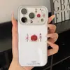 Louça de Mesa Tomate com Bolinhas Caixa Grande para Janela para Apple 17, Capa Dura IMD Francesa Exquisita para iPhone 16/15