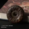 Sándalo Rojo Madera de Caqui Negro Folleto Phoebe Zhennan Seis Palabras Hebilla Segura Accesorios DIY Collar Colgante de Coche Agujero Redondo Accesorios Suministro