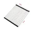 Alfombrilla de Silicona Aislante del Calor Manteles Individuales Base para Ollas Persianas Enrollables de Acero Inoxidable Escurridor Plegable Alfombrilla de Mesa Antiescaldaduras Doméstica Resistente a Altas Temperaturas