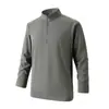 Sudadera soft shell con calefacción, media cremallera, cuello alto, para hombre, sudadera de cuello medio-alto, top casual para hombre, jersey ligero de negocios con cuello alto