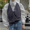Enviado. Nueva colección de otoño: camisa de manga larga moderna y elegante con cordón y un corte relajado y casual, perfecta para el trabajo o para el uso diario