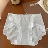 Calcinhas Femininas de Jacquard 100% Algodão com Renda, Forro Antibacteriano 100% Algodão, Calcinhas Triângulo de Algodão Coloridas Sexy Sem Costura Pura Desejo para Mulheres