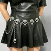 Corrente de Cintura Caveira Aranha Estilo Dark Halloween Saia Plissada Estilo Punk Ornamento de Cintura Acessórios de Subcultura Garota Popular Tendência Atacado