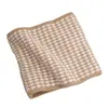Cachecol de Gola Espesso Estiloso com Forro de Lã Pied-de-Poule Casual para Outono e Inverno, Protetor de Pescoço à Prova de Vento e Frio, Gola Falsa de Jaqueta Puffer, Cachecol Quente