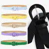 Cinturón delgado de color caramelo estilo coreano para mujer, versátil y moderno, adecuado para combinar con jeans y vestidos, cadena decorativa para la cintura, simple y de alta gama
