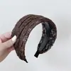 Diadema Coreana Simple Ultraancha de 10 cm para Cubrir Cabello Gris, Diadema Antideslizante con Dientes para Lavarse la Cara, Diadema de Corona Alta