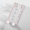 Aretes de Perlas Han Yi Plata 925 Aretes Largos Anticaída Estilo Frío Elegante Coreano Aretes Coreanos para Mujer