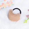 Cuerda para el pelo curva de imitación de pelo de conejo de color caramelo para niña, banda elástica simple para atar, popular en la red coreana, cuerda para el pelo linda de felpa