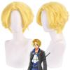 Peluca de Cosplay Lord Shengda One Piece Yan Di Saab Rubio Media Melena Rizada Corta