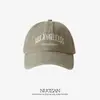 Gorra Lavada con Letra Transfronteriza para Hombre Gorra de Camionero Retro Europea y Americana Protector Solar Exterior Copete Profundo Sombrero Pequeño que Muestra la Cara para Mujer