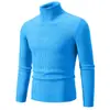 AliExpress ropa nueva para hombre de venta transfronteriza otoño e invierno suéter de cuello alto de rayas verticales para hombre camisa base de punto