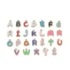 Colgante de Letra de Color con Goteo de Aceite de Aleación Letras Inglesas Aleatorias Mezcladas 26 Letras Colgante para Pulsera Collar DIY Venta al por Mayor