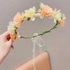 Cocar Infantil Menina das Flores Lindo Guirlanda Dama de Honra Flor de Mão Acessórios Vestido Menina das Flores Joias Menina das Flores Flor de Cabeça de Princesa Flor