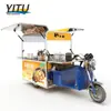 Carrito de Comida Eléctrico de Tres Ruedas, Carrito de Snacks Gourmet, Modelo de Acero Inoxidable para Comida Callejera, Barbacoa y Brochetas Fritas, Venta Directa desde la Fábrica Fuente