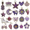 Set Mixto de 20 Accesorios de Joyería de Aleación con Goteo de Aceite en 10 Colores para Pulseras, Pendientes, Llaveros, Colgantes y Dijes DIY, Popular para Ventas Transfronterizas