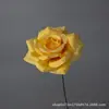 Flor de Rosa Artificial de Tallo de Hierro de Cabeza Única Materiales de Decoración de Bodas Tienda de Centro Comercial al por Mayor Pared de Flores para Paisajismo Flores Artificiales