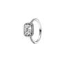 Anillo Panjia de cobre blanco plateado en plata 925, brillante corazón jubiloso diamante oro rosa rosa amor anillo al por mayor