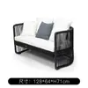 Conjunto de Sofá de Rattan para Exterior para Pátio, Terraço de Lazer ao Ar Livre, Móveis de Rattan ao Ar Livre, Cadeiras de Rattan Individuais e Duplas