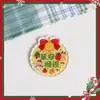 Feliz Navidad Etiqueta de Texto Acrílica Llavero Colgante Accesorios Creativos Hechos a Mano DIY Encanto para Bolso