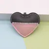 Llavero de Bolso para Coche con Forma de Corazón Bicolor de Cuero PU para el Día de San Valentín, Colgante DIY para Bolsos y Ropa
