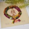 Novo Bracelete de Jade Estilo Chinês com Contas para Mulheres, Luxo Leve, Sensação de Alta Qualidade, Bracelete com Pingente de Cabacinha de Círculo Duplo, Acessório de Joia Cultural