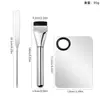 Raspador de Máscara Facial de Aço Inoxidável em Forma de Coração Transfronteiriço Raspador de Massagem Coração Raspador de Base Líquida Bastão de Cor Ferramenta de Beleza Facial
