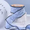 Fita de renda tramada com fio enrugado, laço de fita, acessórios de cabelo, material DIY, flor, embalagem de presente, fita de fio rabo de peixe