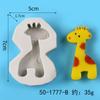 Moldes Mini de Chocolate Serie Animal Perro de Dibujos Animados Elefante Jirafa Vaca Decoración de Pastel de Fondant Lindo y Divertido