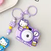 Divertido Colgante para Mochila Escolar Infantil Suministro Original Familia Sanrio Hello Kitty Llavero de Cámara de Proyección Diaria