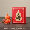Estilo de Tendencia Nacional Cerámica Colorida Pequeña Calabaza Adorno Caja de Regalo Set Decoración de Escritorio para el Hogar Manualidades Regalo de Año Nuevo