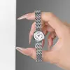 Reloj de mujer Gedi compacto estilo romano retro con correa de acero, decoración de reloj de cuarzo impermeable de alto valor de nicho