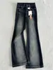 Jeans de Estilo Americano Micro-Campana No Ajustados para Mujer 2026 Otoño Nuevas Llegadas Tallas Grandes Chicas Gorditas Cintura Alta Cubre Cadera Pantalones Campana Adelgazantes