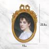 Fornecimento Direto Estilo Europeu Vintage Dourado Montável na Parede 6 polegadas 7 polegadas Moldura de Foto de Resina Decoração de Mesa Doméstica Suporte de Exibição