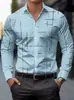 Camisas de Manga Larga para Hombre, Estilo Casual, Modernas y Tendencia, Estampado Digital 3D, Tallas Grandes, Casuales y Versátiles, Exportación Europea y Americana